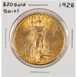 1928 $20 St. Gaudens Double Eagle Gold Coin