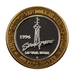 .999 Silver Stratosphere Las Vegas, NV $10 Casino Limited Edition Gaming Token