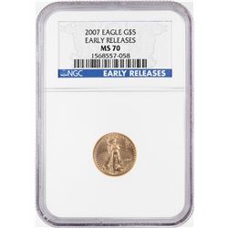 2007 $5 American Gold Eagle Coin NGC MS70 Early Releases