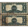 Image 2 : Lot of (2) 1899 $1 Black Eagle Silver Certificate Notes