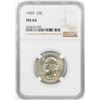 Image 1 : 1939 Washington Quarter Coin NGC MS66