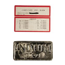 1.034 Kilogram 99.99% Indium Metal Bar