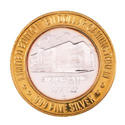 .999 Silver Silver Club Casino Sparks, NV $10 Limited Edition Casino Gaming Token