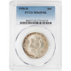 1950-D Franklin Half Dollar Coin PCGS MS65FBL