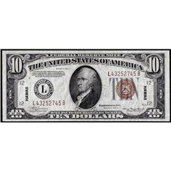 1934A $10 Hawaii WWII Emergency Issue Federal Reserve Note