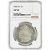 Image 1 : 1889-CC $1 Morgan Silver Dollar Coin NGC AU58