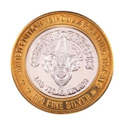 .999 Fine Silver Circus Circus Las Vegas, Nevada $10 Limited Edition Gaming Token