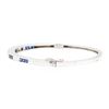 Image 2 : 18KT White Gold 1.00 ctw Sapphire and Diamond Bangle Bracelet