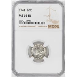 1941 Mercury Dime Coin NGC MS66FB