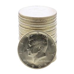 Roll of (20) Brilliant Uncirculated 1964 Kennedy Half Dollar Coins