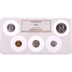 1961 (5) Coin Proof Set NGC Graded PF68