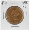 Image 1 : 1887-S $10 Liberty Head Eagle Gold Coin