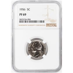 1956 Proof Jefferson Nickel Coin NGC PF69