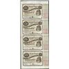 Image 1 : Uncut Sheet of (4) State of Louisiana Baby Bond Obsolete Notes