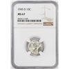 Image 1 : 1945-D Mercury Dime Coin NGC MS67