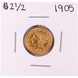 1905 $2 1/2 Liberty Head Quarter Eagle Gold Coin