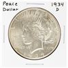 Image 1 : 1934-D $1 Peace Silver Dollar Coin