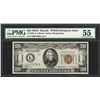 Image 1 : 1934A $20 Hawaii WWII Emergency Issue Federal Reserve Note PMG About Uncirculated 55