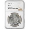 Image 1 : 1893 $1 Morgan Silver Dollar Coin NGC MS62