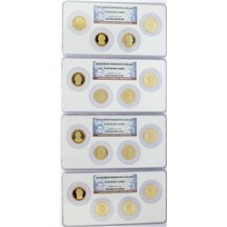 Lot of 2007-S to 2010-S $1 Proof Presidential Dollar Sets NGC PF69 Ultra Cameo