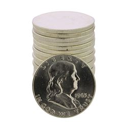 Roll of (20) Brilliant Uncirculated 1963-D Franklin Half Dollar Coins