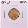 Image 1 : 1853 $2 1/2 Liberty Head Quarter Eagle Gold Coin