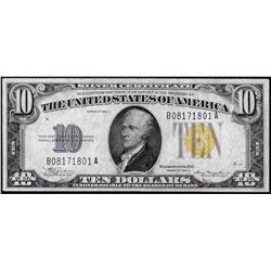 1934A $10 North Africa WWII Emergency Issue Silver Certificate Note