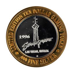 .999 Silver Stratosphere Las Vegas, NV $10 Casino Limited Edition Gaming Token