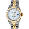 Image 2 : Rolex Ladies Quickset 2 Tone 18K White Index Datejust Wristwatch