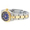 Image 6 : Rolex Ladies 2 Tone 14K Blue Vignette Diamond Datejust Wristwatch