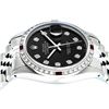 Image 3 : Rolex Mens Stainless Steel Black Diamond & Ruby 36MM Datejust Wristwatch