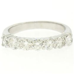 NEW 14K White Gold 1.25 ctw Prong Large Round Brilliant Diamond Wedding Band Rin
