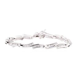 1.35 ctw Diamond Bracelet - 14KT White Gold