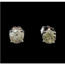 14KT White Gold 1.16 ctw Diamond Stud Earrings