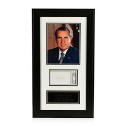 Richard Nixon Signed Cut Display PSA Certified