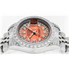 Image 7 : Rolex Ladies Stainless Steel Quickset Orange String Diamond Lugs Datejust Wristw