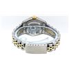 Image 7 : Rolex Ladies 2 Tone 14K MOP Emerald String & Sapphire Diamond  Datejust Wriswatc