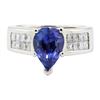 Image 2 : 3.72 ctw Tanzanite And Diamond Ring - Platinum