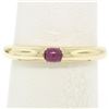 Image 7 : 14K Tri Color Gold 3 Stackable Tension Set Emerald Sapphire Ruby Solitaire Rings