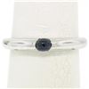 Image 8 : 14K Tri Color Gold 3 Stackable Tension Set Emerald Sapphire Ruby Solitaire Rings