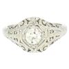 Image 2 : 18k White Gold Filigree 0.41 ctw European Cut Diamond Ring