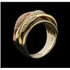 Image 4 : 14KT Three-Tone Gold 0.27 ctw Diamond Ring