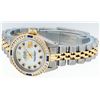 Image 5 : Rolex Ladies 2 Tone 14K MOP Ruby & Sapphire Channel Set Datejust Wristwatch