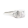 Image 1 : 0.22 ctw Diamond Ring - Platinum