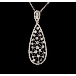 14KT White Gold 1.72 ctw Diamond Pendant With Chain