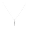 Image 2 : 0.50 ctw Diamond Descending Pendant with Chain - 14KT White Gold