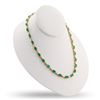 Image 1 : 20.56 ctw Emerald and 1.50 ctw Diamond 14K Yellow Gold Necklace