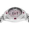 Image 4 : Rolex Ladies Stainless Steel Pink MOP Diamond & Ruby Datejust Wristwatch