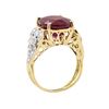 Image 4 : 11.15 ctw Ruby and Diamond Ring - 14KT Yellow Gold