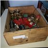 Image 1 : WOOD BOX OF GAUGES AND CASTERS